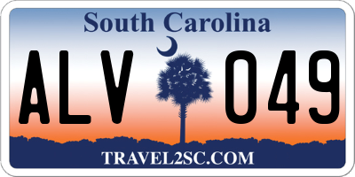 SC license plate ALV049