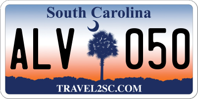 SC license plate ALV050