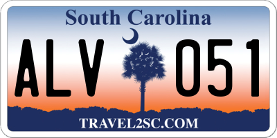 SC license plate ALV051