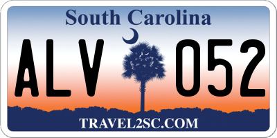 SC license plate ALV052