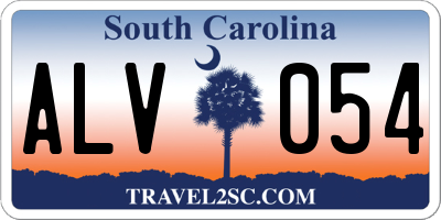 SC license plate ALV054