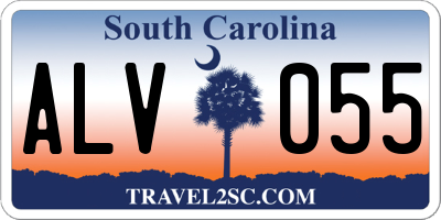 SC license plate ALV055