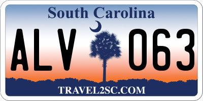 SC license plate ALV063