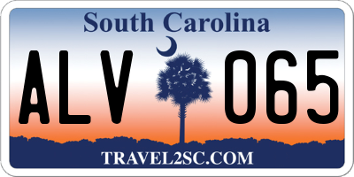 SC license plate ALV065
