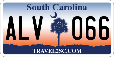 SC license plate ALV066
