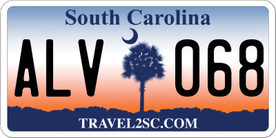 SC license plate ALV068