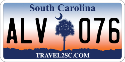 SC license plate ALV076