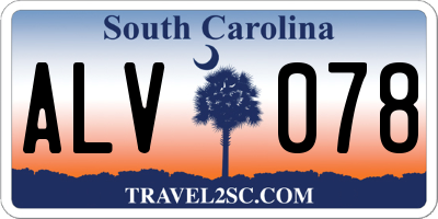 SC license plate ALV078