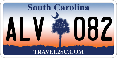 SC license plate ALV082