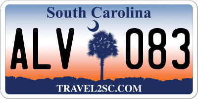 SC license plate ALV083