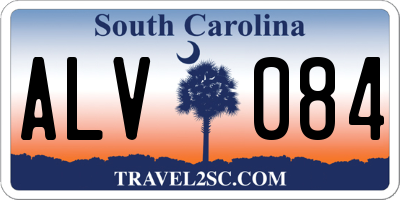SC license plate ALV084
