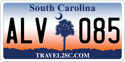 SC license plate ALV085