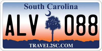 SC license plate ALV088