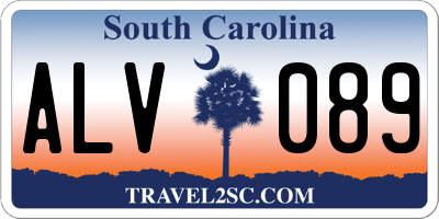 SC license plate ALV089