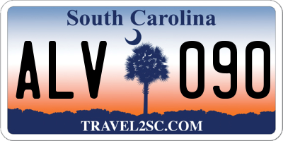 SC license plate ALV090