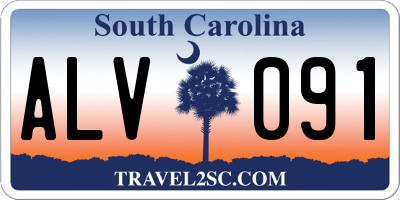 SC license plate ALV091