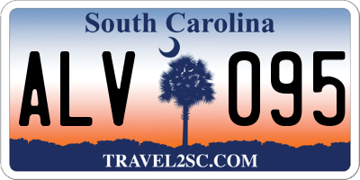 SC license plate ALV095