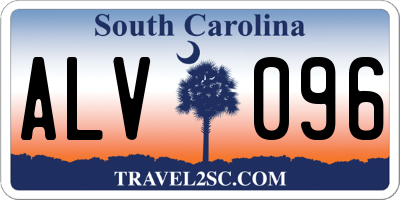 SC license plate ALV096