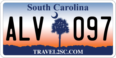 SC license plate ALV097