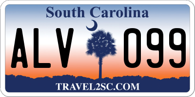 SC license plate ALV099