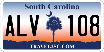 SC license plate ALV108