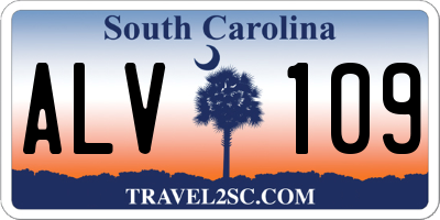 SC license plate ALV109