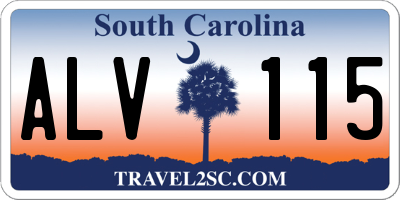 SC license plate ALV115