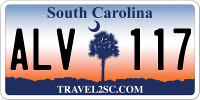 SC license plate ALV117