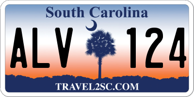 SC license plate ALV124