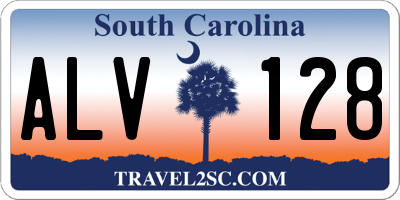 SC license plate ALV128