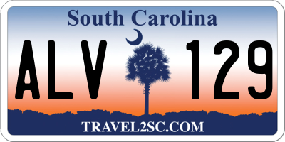 SC license plate ALV129