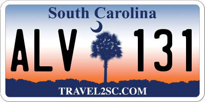 SC license plate ALV131