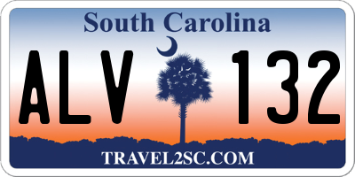 SC license plate ALV132