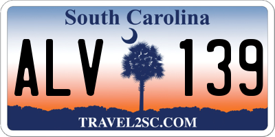 SC license plate ALV139