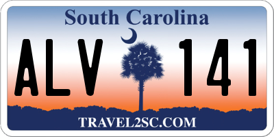 SC license plate ALV141
