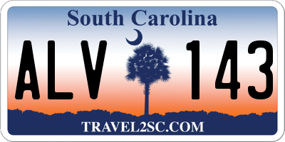 SC license plate ALV143