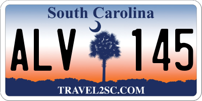 SC license plate ALV145