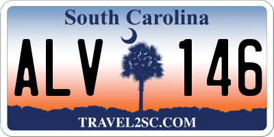 SC license plate ALV146