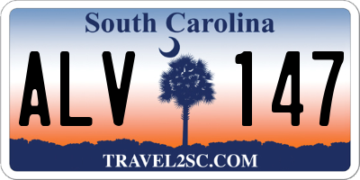 SC license plate ALV147
