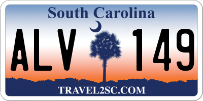 SC license plate ALV149