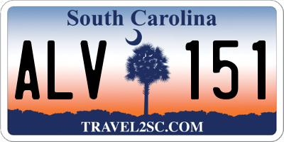 SC license plate ALV151