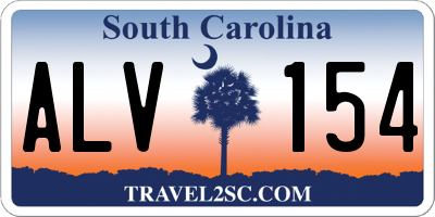 SC license plate ALV154