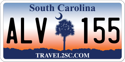 SC license plate ALV155
