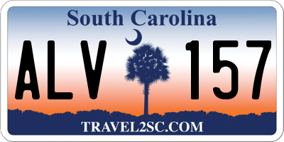 SC license plate ALV157