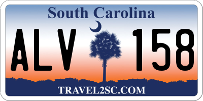 SC license plate ALV158