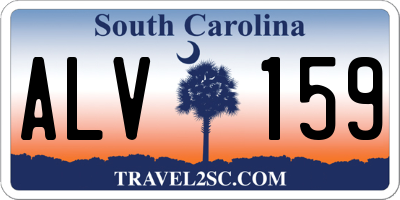 SC license plate ALV159