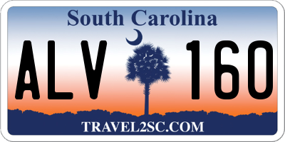 SC license plate ALV160