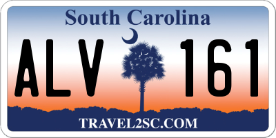 SC license plate ALV161