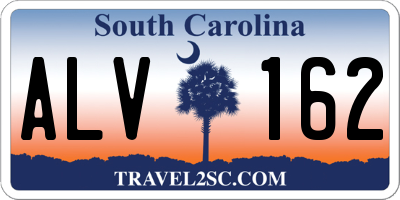 SC license plate ALV162
