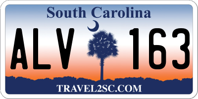 SC license plate ALV163